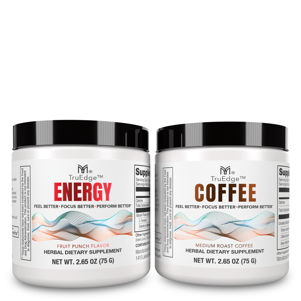 TruEdge Coffee + Energy: Siéntase mejor. Rinda mejor. Concentrarse mejor